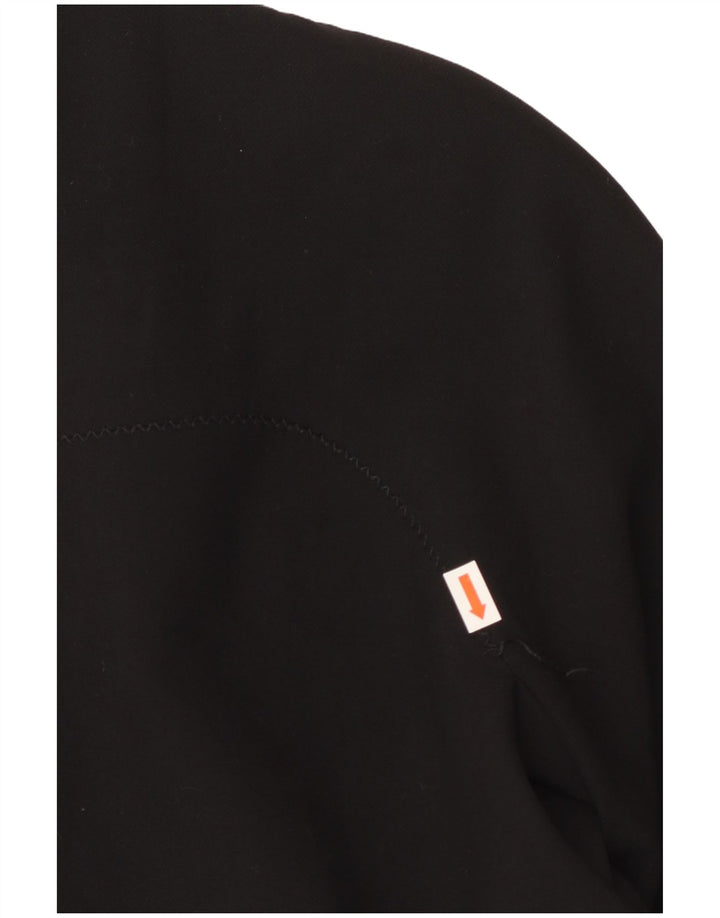 Giacca blazer da donna VINTAGE UK 10 piccola in poliestere nero