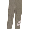 NIKE Womens Graphic Leggings UK 12 Medium  Grey Cotton
