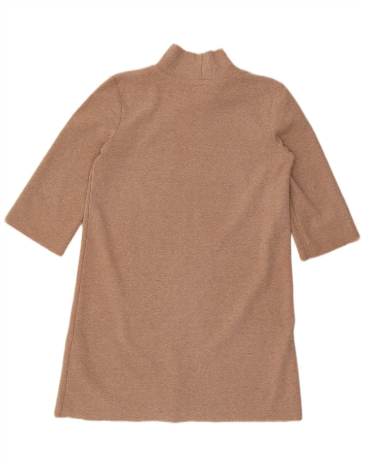 Abito a trapezio da donna Zara con maniche a 3/4 UK 10 piccolo in poliestere beige