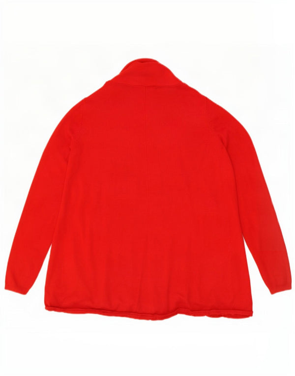 Maglione cardigan aperto da donna Zara UK 10 piccolo rosso viscosa