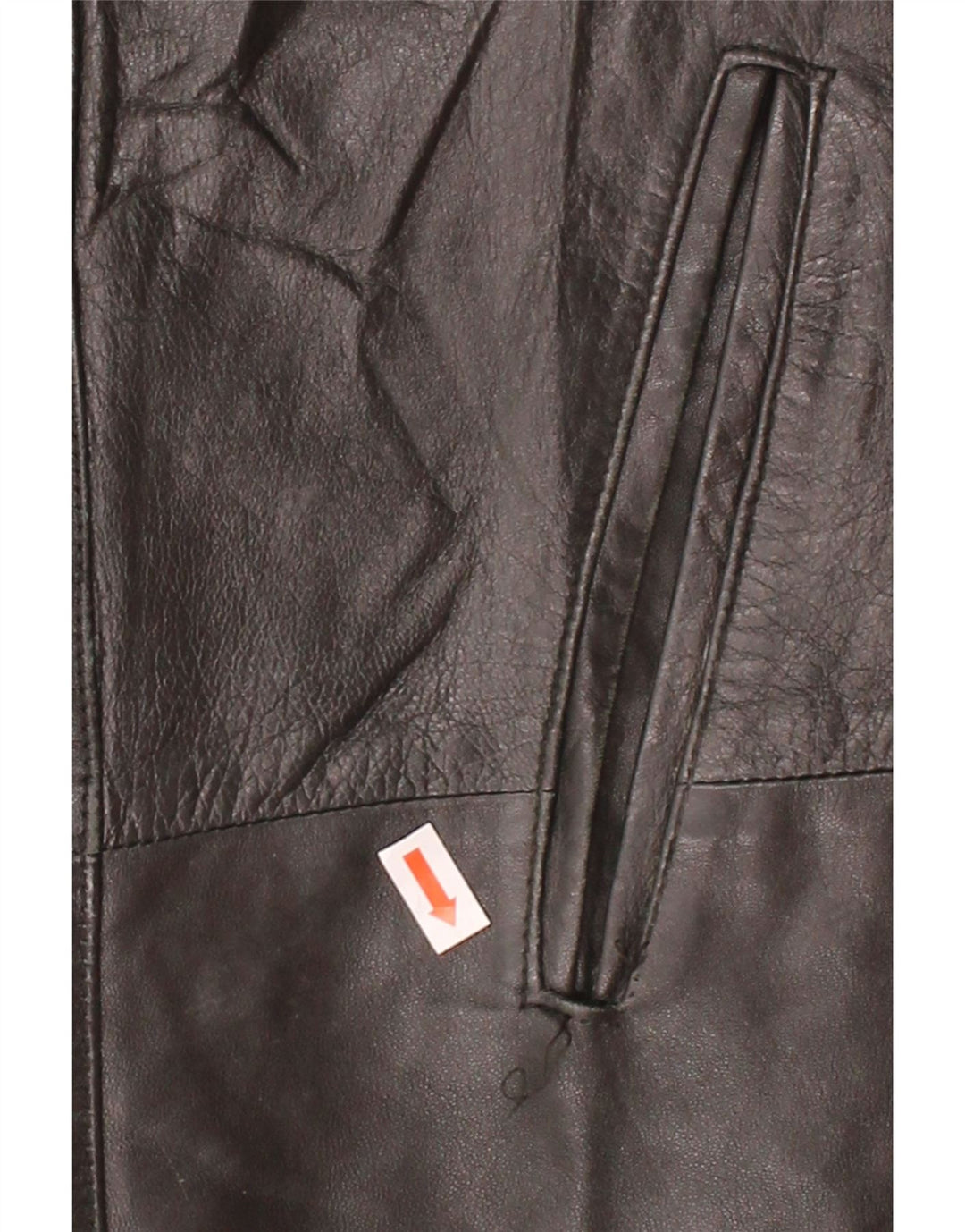 VINTAGE Womens Leather Coat UK 14 Medium Black Leather Vintage Vintage and Second-Hand Vintage from Messina Hembry 