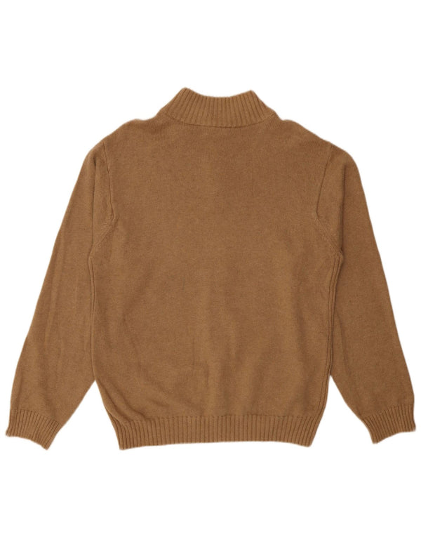Maglione da uomo con zip e collo Izod XL in cotone beige