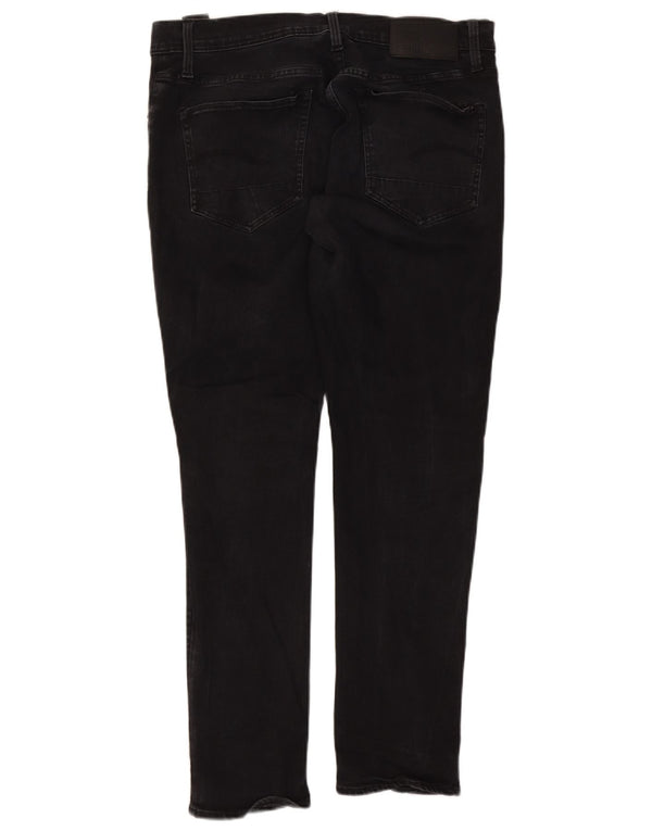 G-Star Mens 3301 Slim Jeans W36 L32 Black Cotton