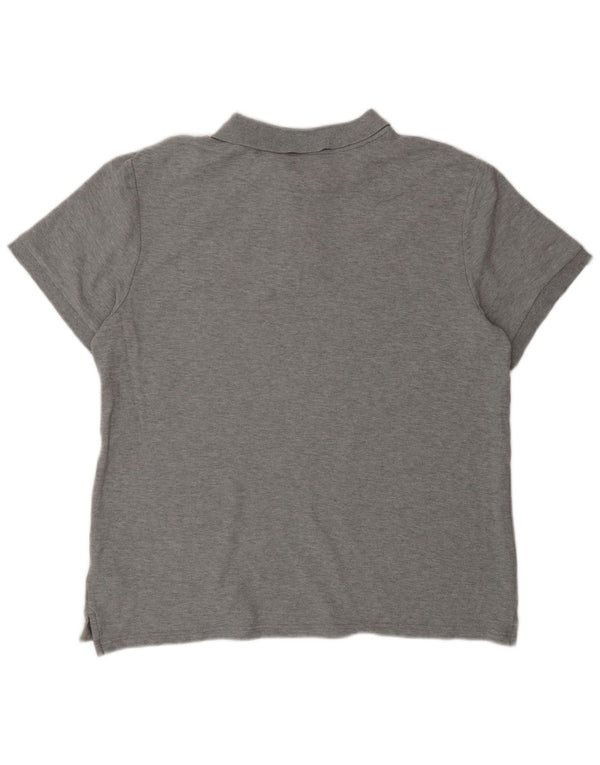 Polo Nike da uomo grande in cotone grigio