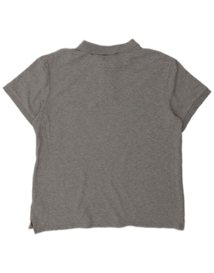 Polo Nike da uomo grande in cotone grigio