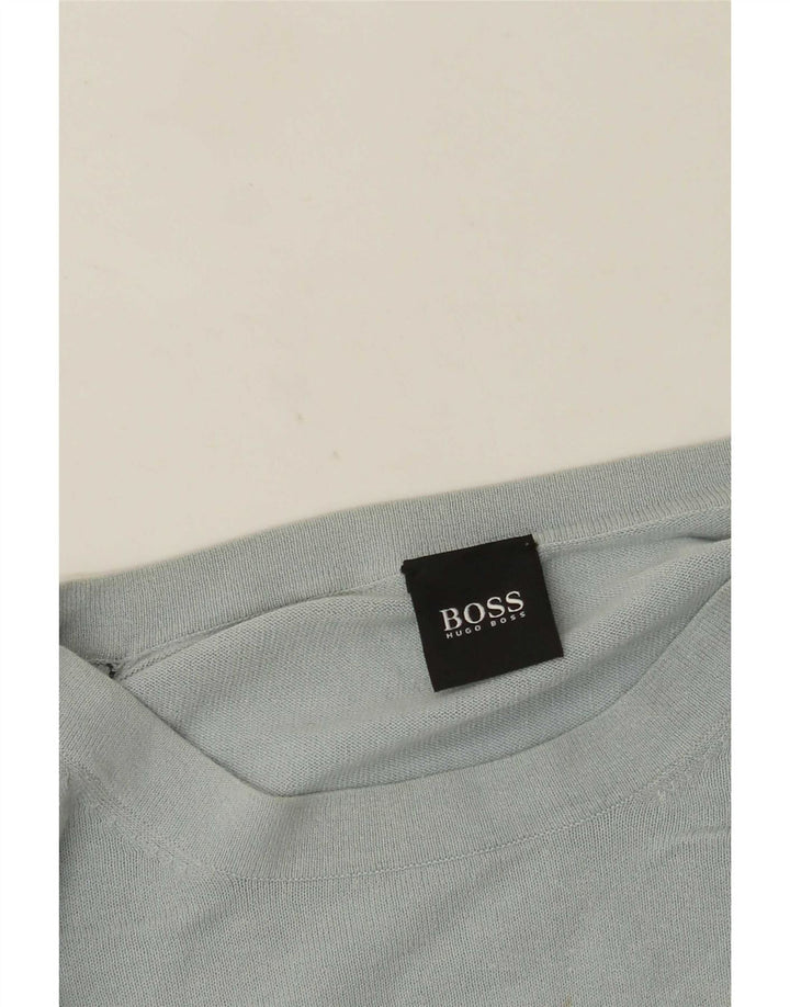 Maglione maglione girocollo da uomo Hugo Boss blu medio