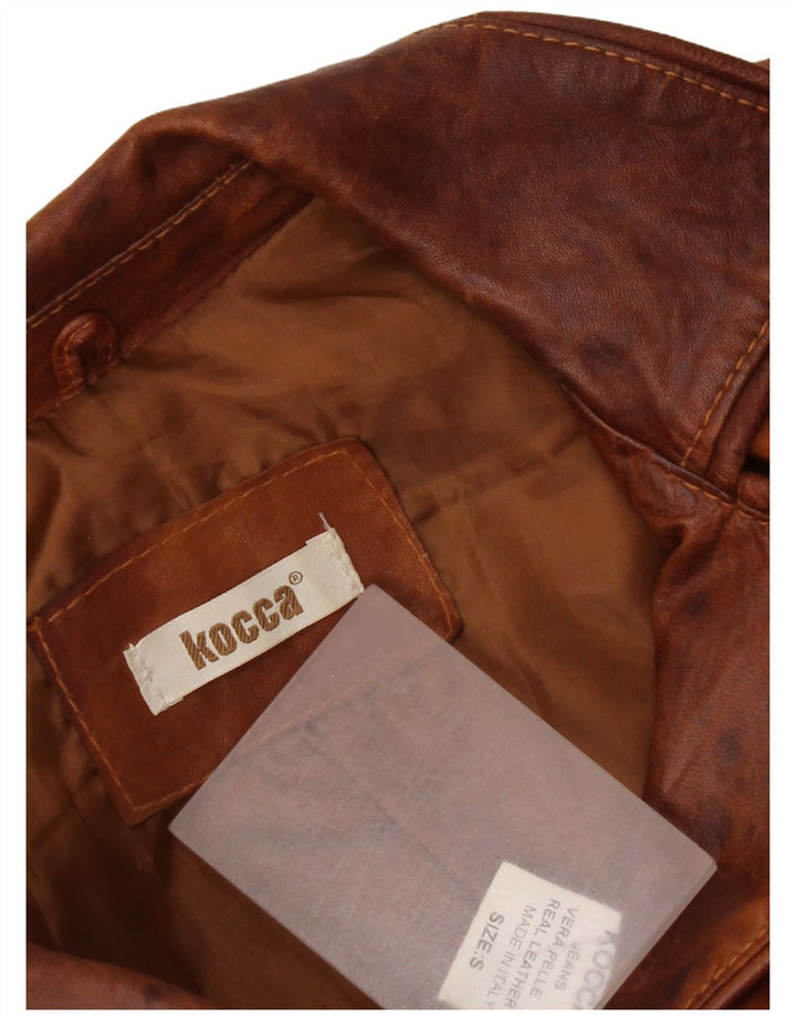 Giacca in pelle da donna KOCCA UK 10 piccola in pelle marrone