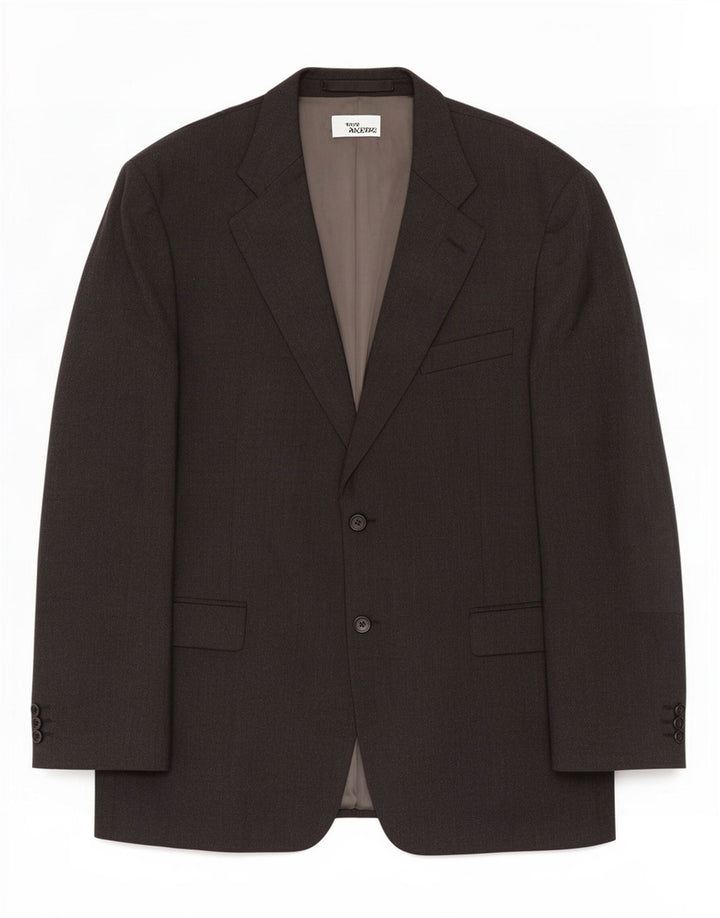 Giacca blazer a 2 bottoni da uomo Marks & Spencer UK 44 XL grigio lana vergine