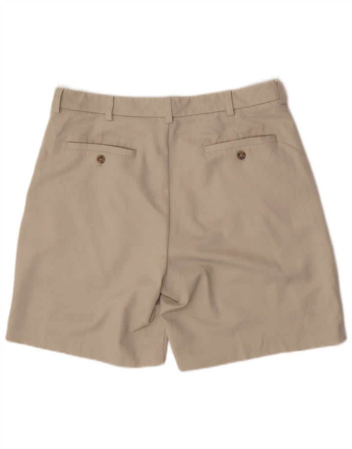 Pantaloncini chino con pegging da uomo Izod W34 Large Beige Poliestere