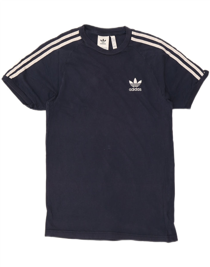 T-shirt Adidas da uomo Top Small in cotone blu navy