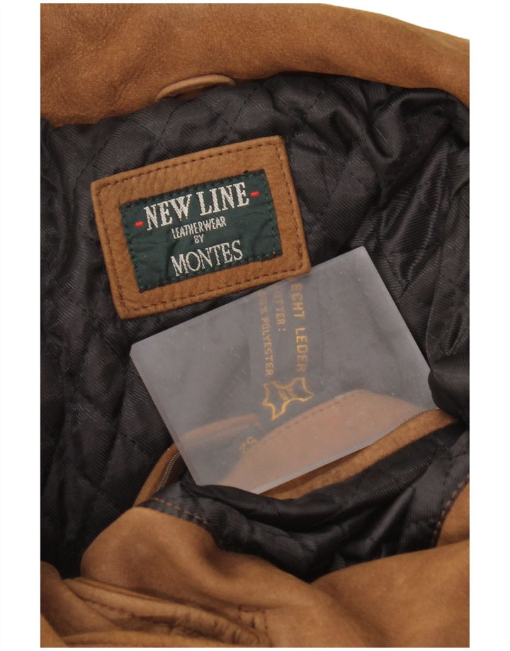 Giacca in pelle da uomo Montes IT 52 XL in pelle marrone