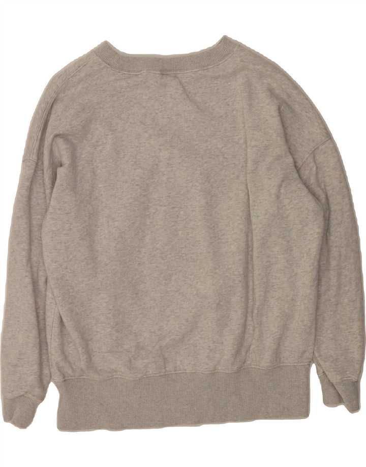 ADIDAS Womens Oversized Graphic Sweatshirt Jumper UK 10 Small  Grey Cotton Vintage Adidas and Second-Hand Adidas from Messina Hembry 