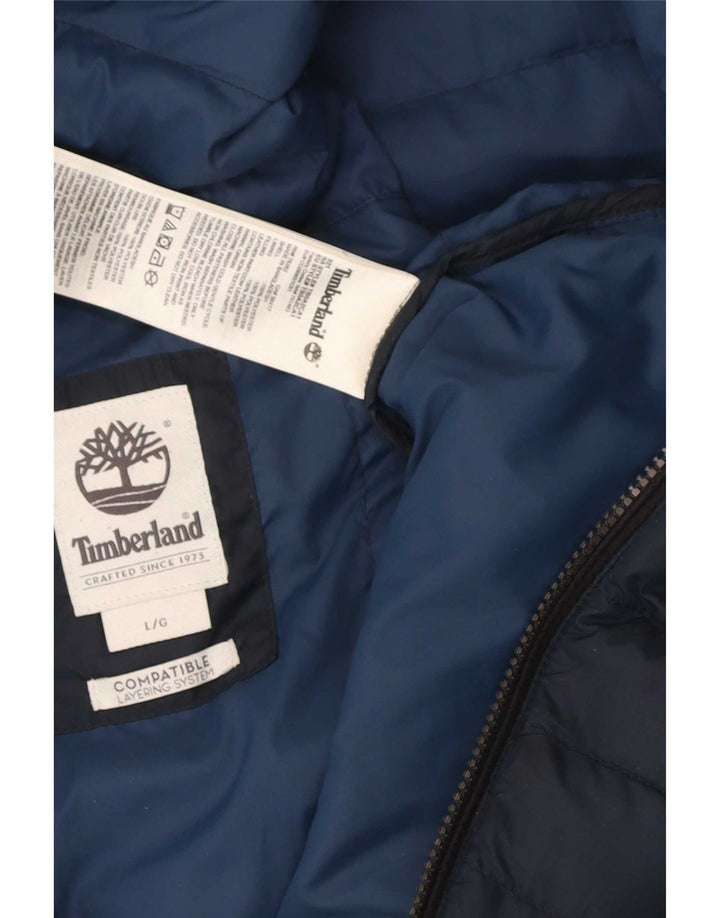 Gilet imbottito da uomo Timberland UK 40 grande poliestere blu navy