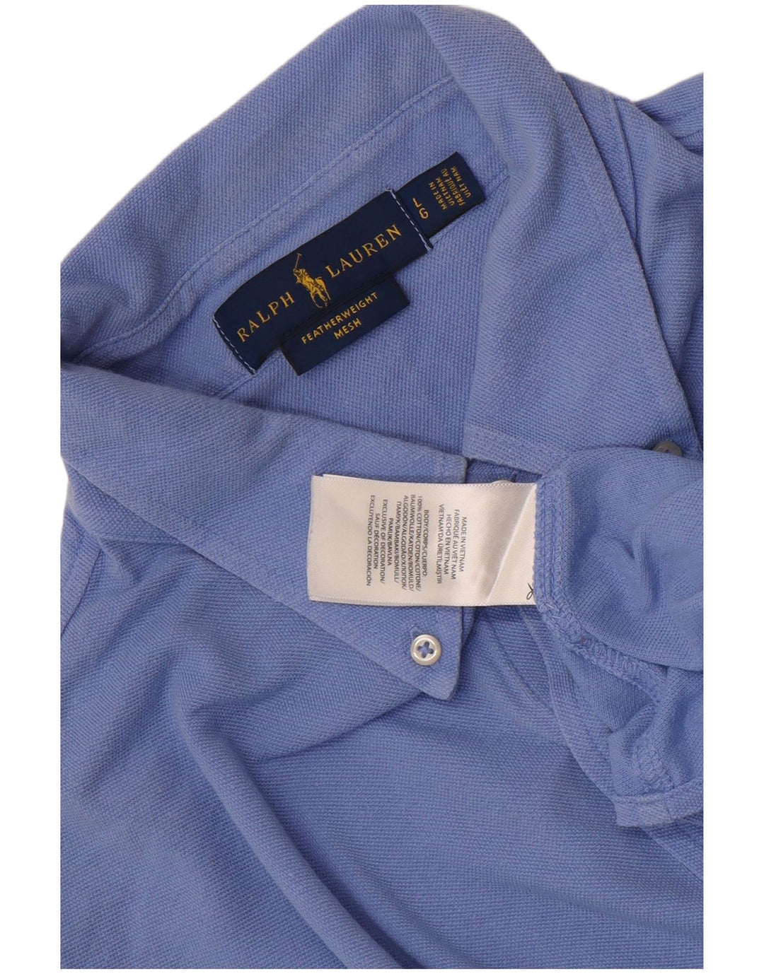 Camicia da uomo Ralph Lauren grande in cotone blu