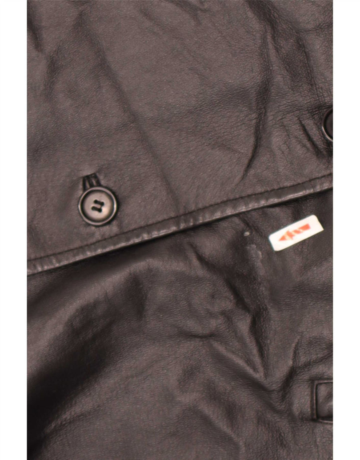 Giacca in pelle da uomo vintage IT 46 Small Nera