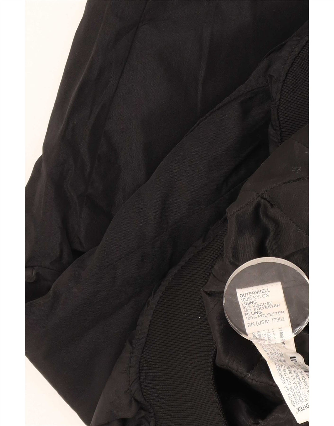 Giacca utility da uomo vintage UK 38 nylon nero medio