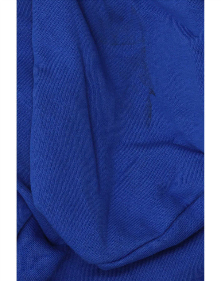 Felpa con cappuccio da uomo Adidas Large in cotone blu