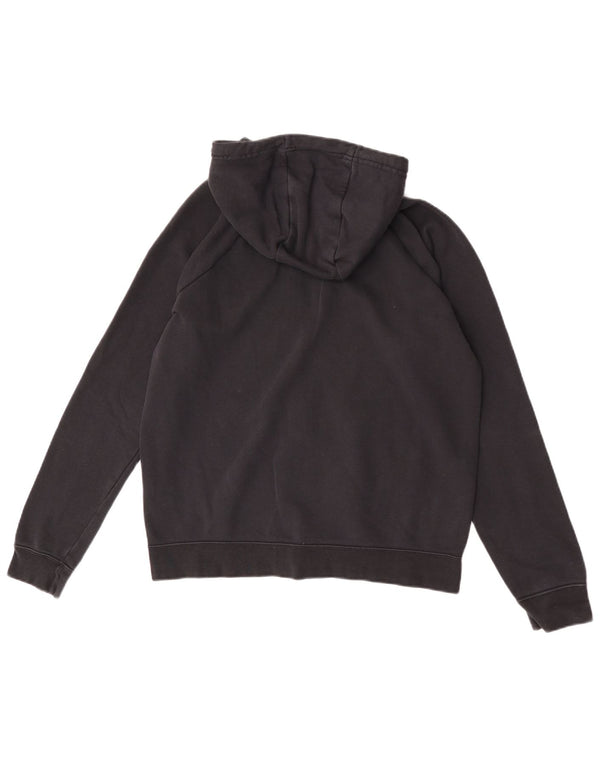 Felpa con cappuccio e zip da donna Nike UK 14 cotone nero medio