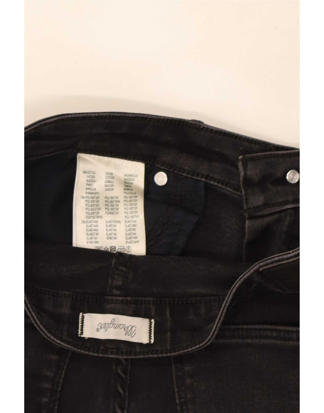 Jeans dritti da donna Wrangler W32 L32 cotone nero