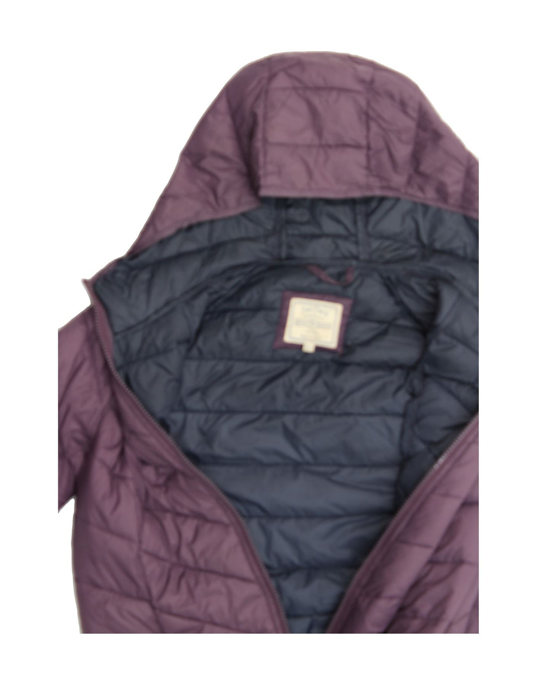 FAT FACE Womens Hooded Padded Jacket UK 8 Small Purple Polyester Vintage Fat Face and Second-Hand Fat Face from Messina Hembry 