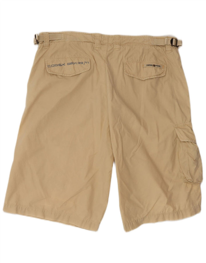 Pantaloncini cargo da uomo THINK PINK IT 52 XL W38 Cotone beige