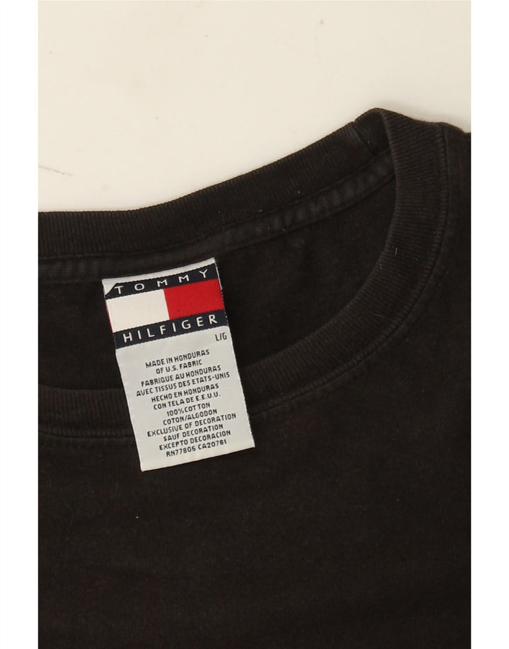 T-shirt da uomo Tommy Hilfiger Top grande in cotone nero