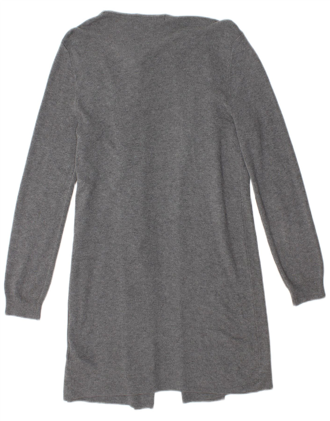 Maglione cardigan aperto lungo da donna Marks & Spencer UK 10 piccolo grigio