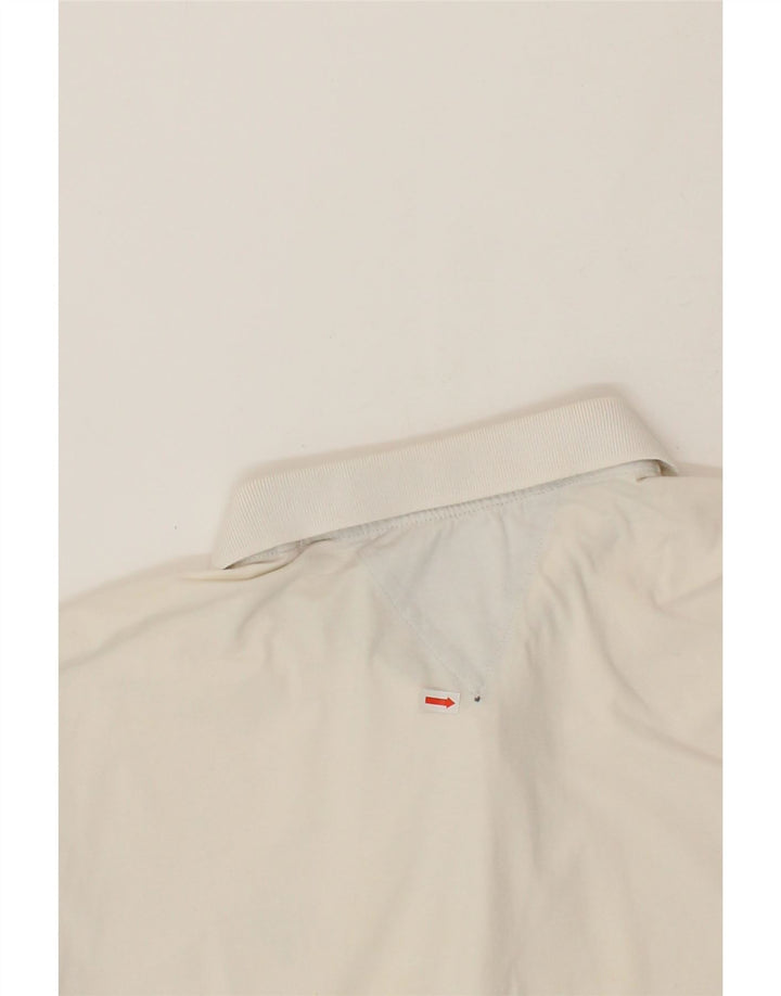 GUESS Mens Slim Fit Polo Shirt XL White Cotton Vintage Guess and Second-Hand Guess from Messina Hembry 