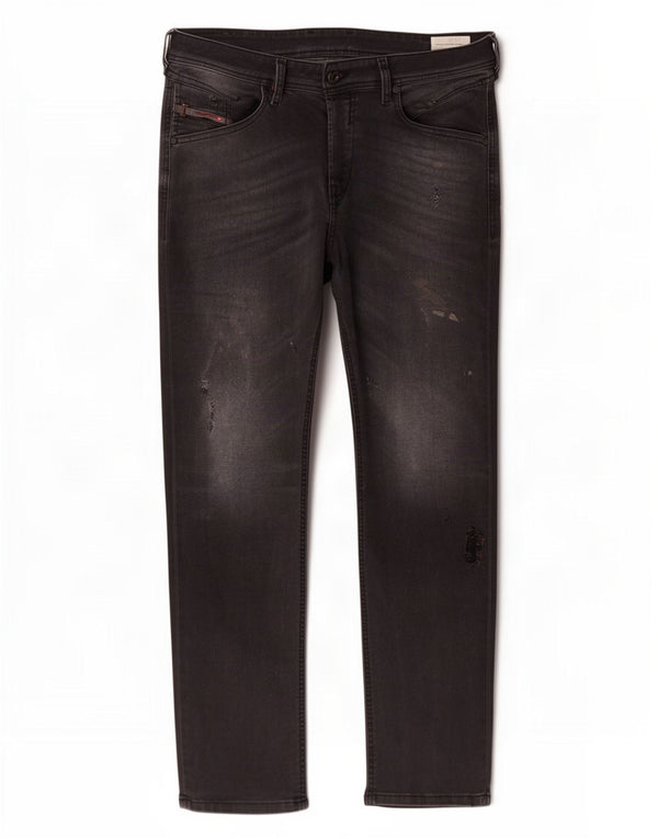 Jeans da donna Diesel Belther Regular Slim affusolati W31 L30 cotone nero
