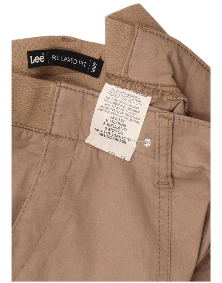 Pantaloncini chino da donna dalla vestibilità rilassata LEE US 6 medi W30 in cotone beige