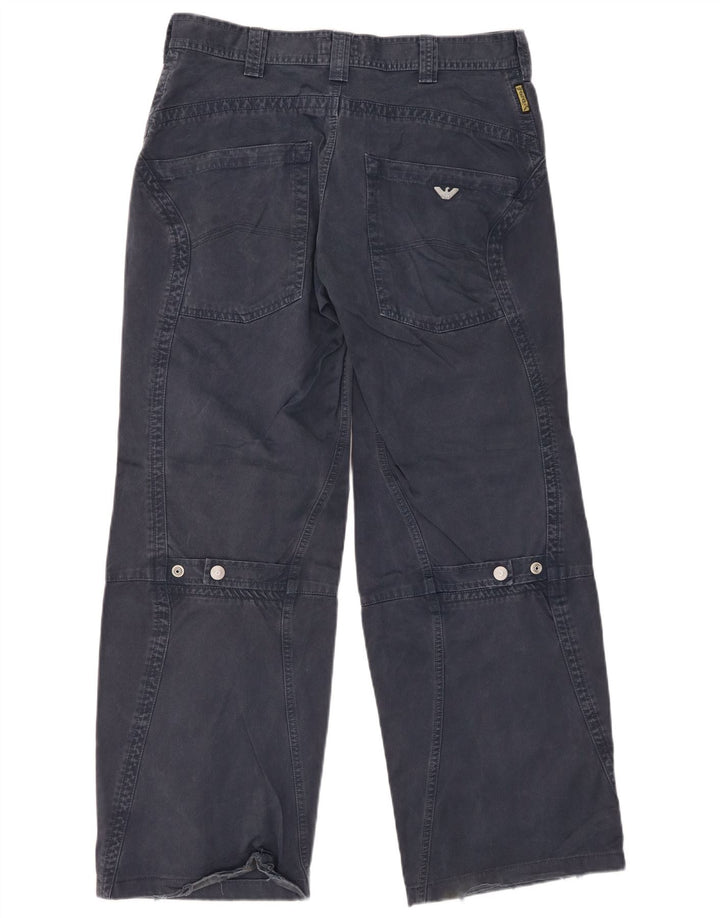 Pantaloni casual da uomo larghi ARMANI IT 48 medio W32 L30 blu navy