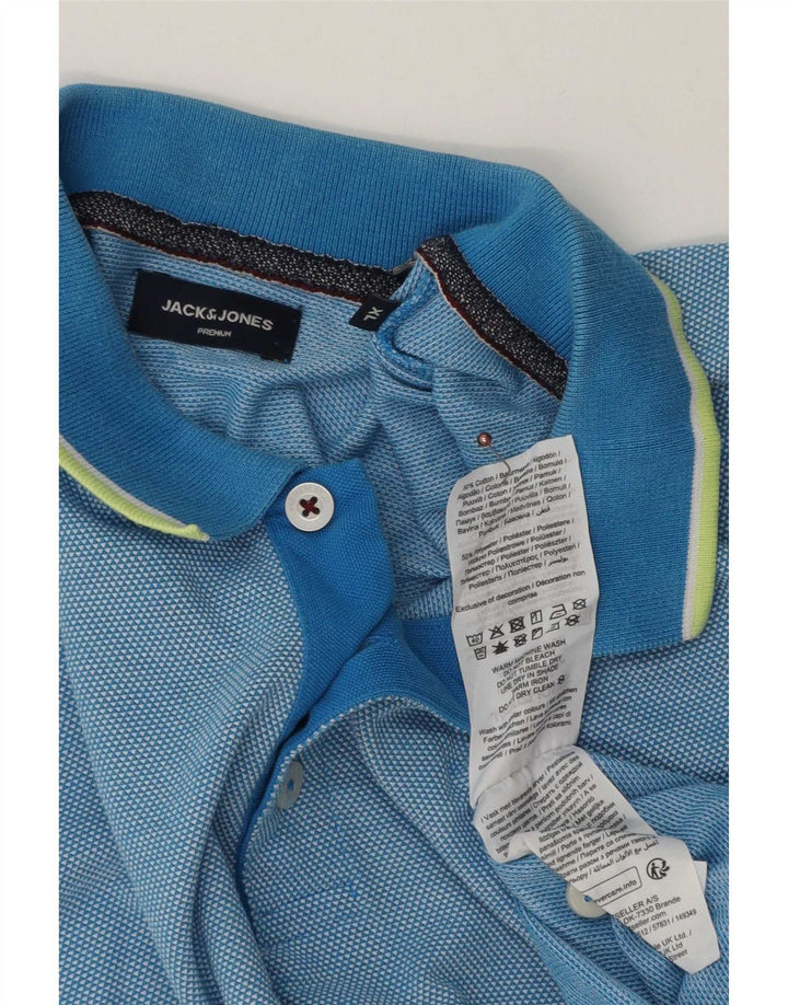 Polo da uomo Jack & Jones XL in cotone blu