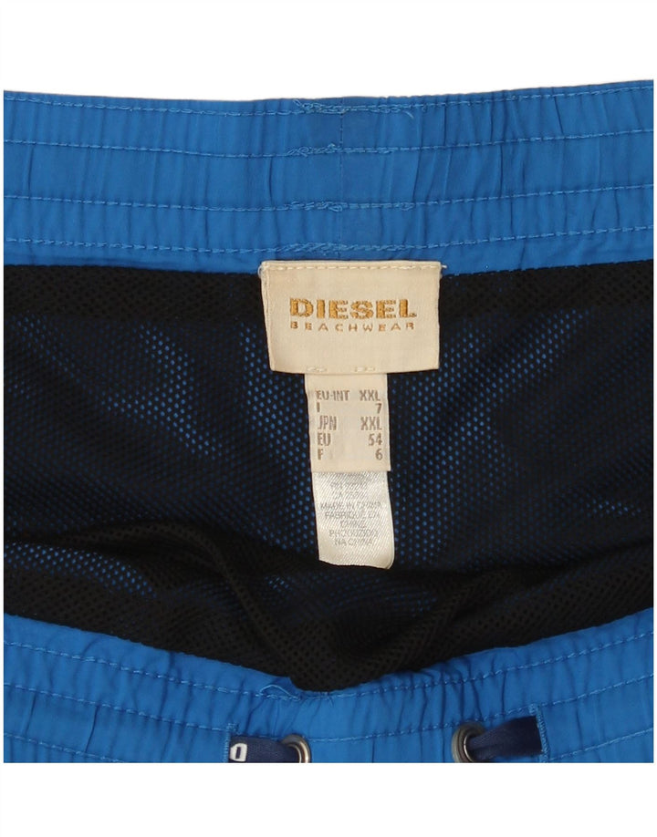 Pantaloncini da bagno grafici da uomo Diesel 2XL poliestere blu