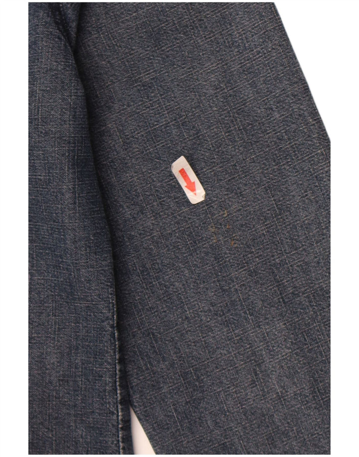 Camicia di jeans vintage da donna UK 14 cotone grigio medio
