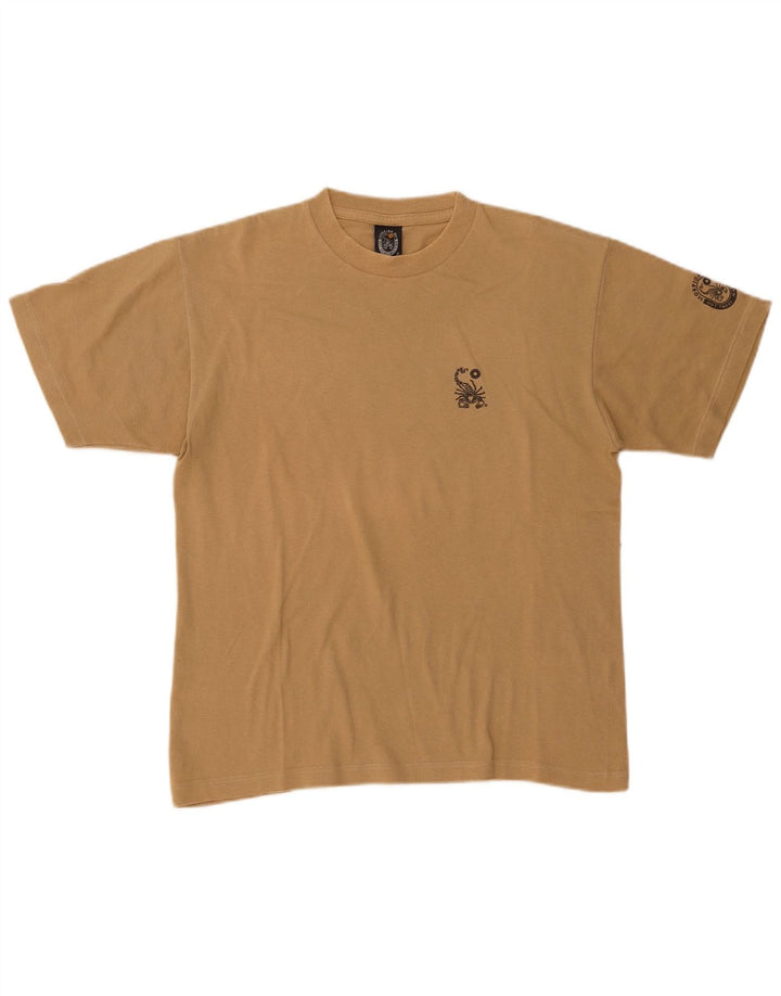 SCORPION T-shirt grafica da uomo Top piccola in cotone beige
