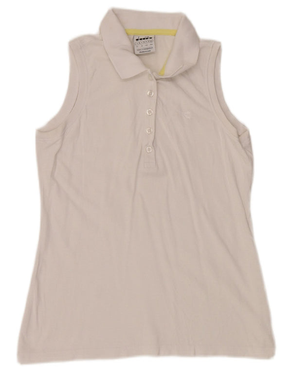 Polo smanicata da donna Diadora Small bianca