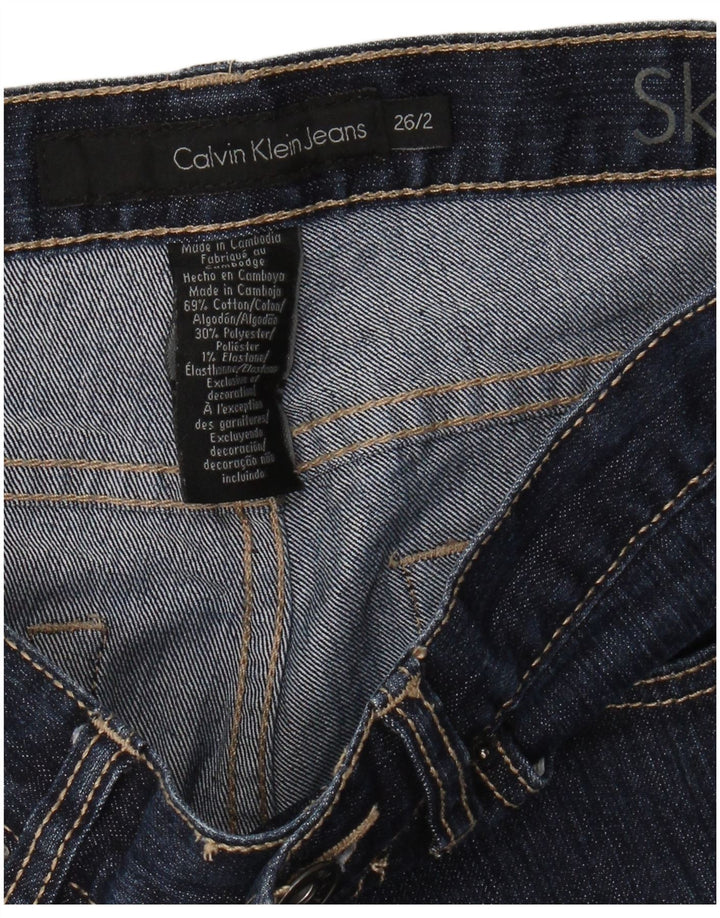 CALVIN KLEIN Jeans skinny da donna US 2 XS W26 L31 Cotone blu navy