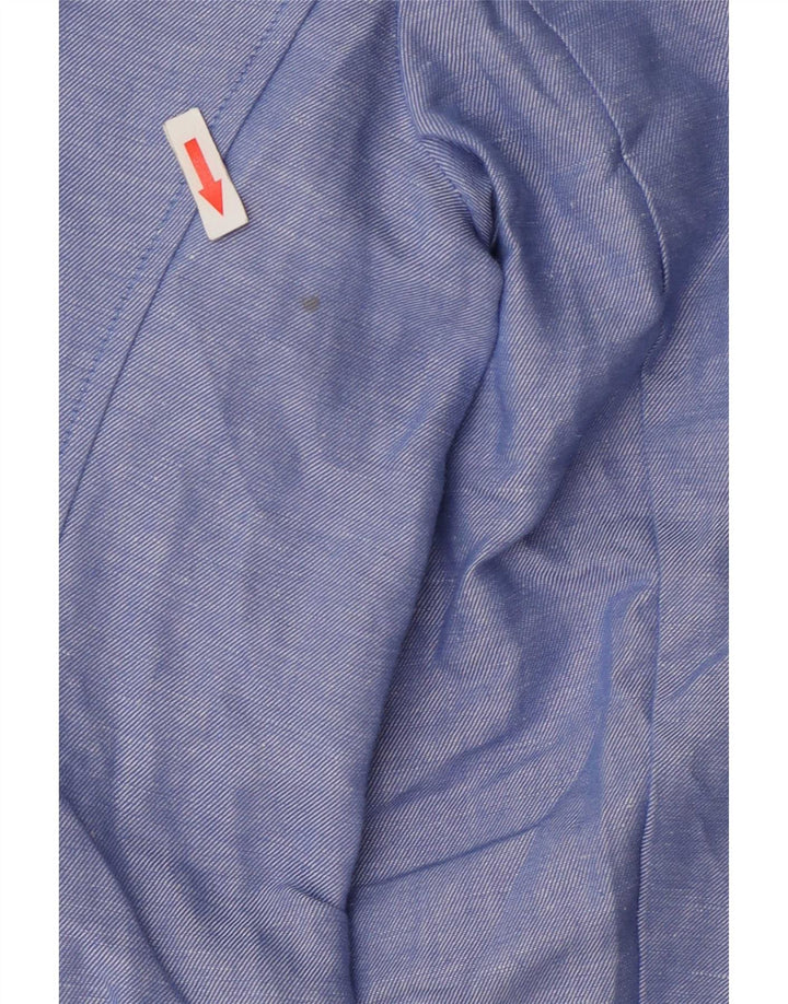 Giacca blazer a 2 bottoni Marks & Spencer da donna UK 14 grande lino blu