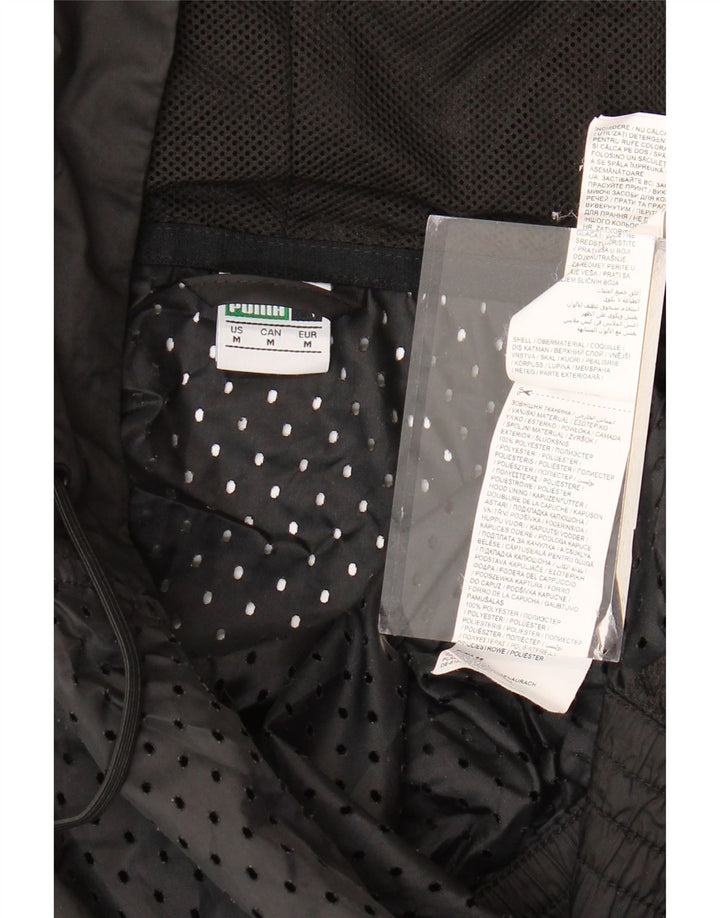 Giacca sportiva da uomo con cappuccio grafico PUMA, poliestere nero medio