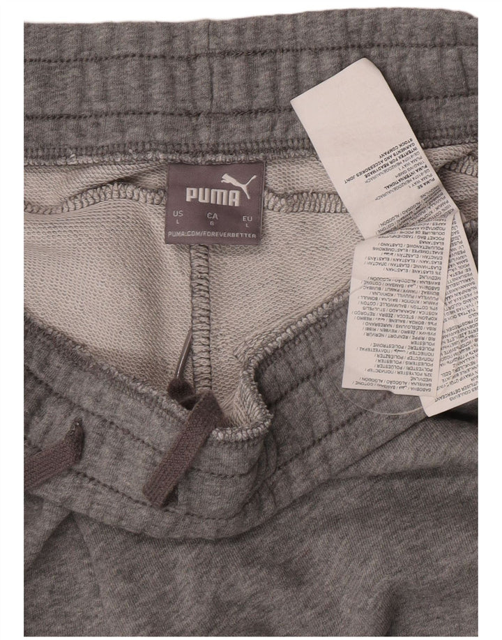 Pantaloni da tuta da uomo Puma Joggers grandi in cotone chiazzato grigio