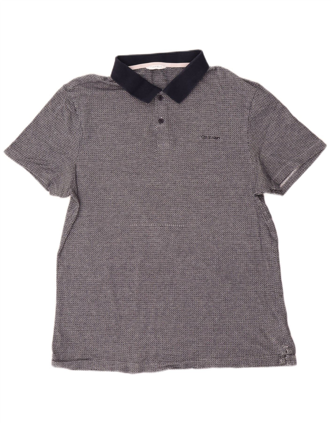 Polo a maniche corte da uomo Calvin Klein medio blu navy screziato