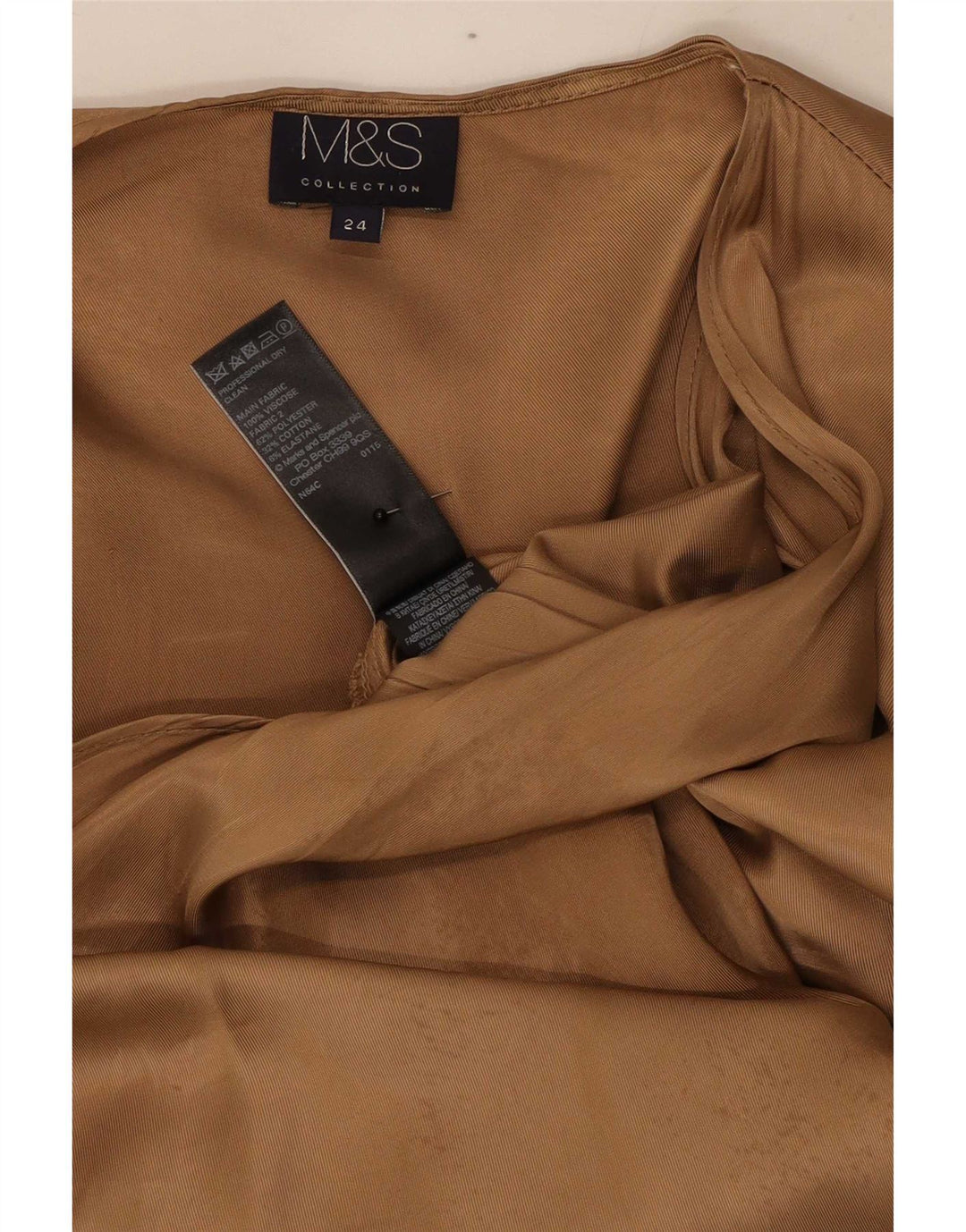 Top cardigan asimmetrico da donna Marks & Spencer UK 24 4XL Poliestere beige