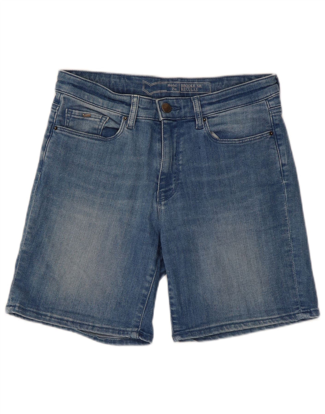 Pantaloncini di jeans vestibilità regolare da donna Gas W26 piccolo cotone blu
