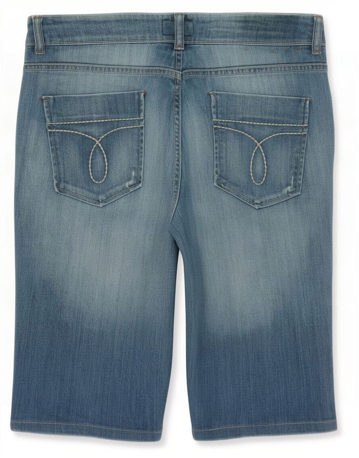 Pantaloncini di jeans da donna Calvin Klein grandi W33 cotone blu