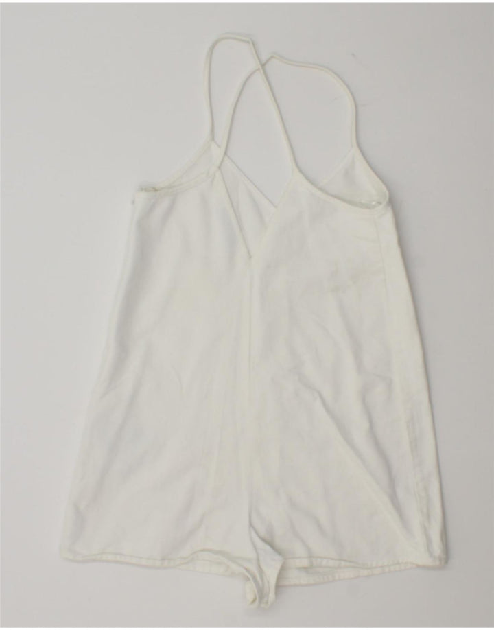 Tutina corta da donna ZARA UK 10 piccola in cotone bianco