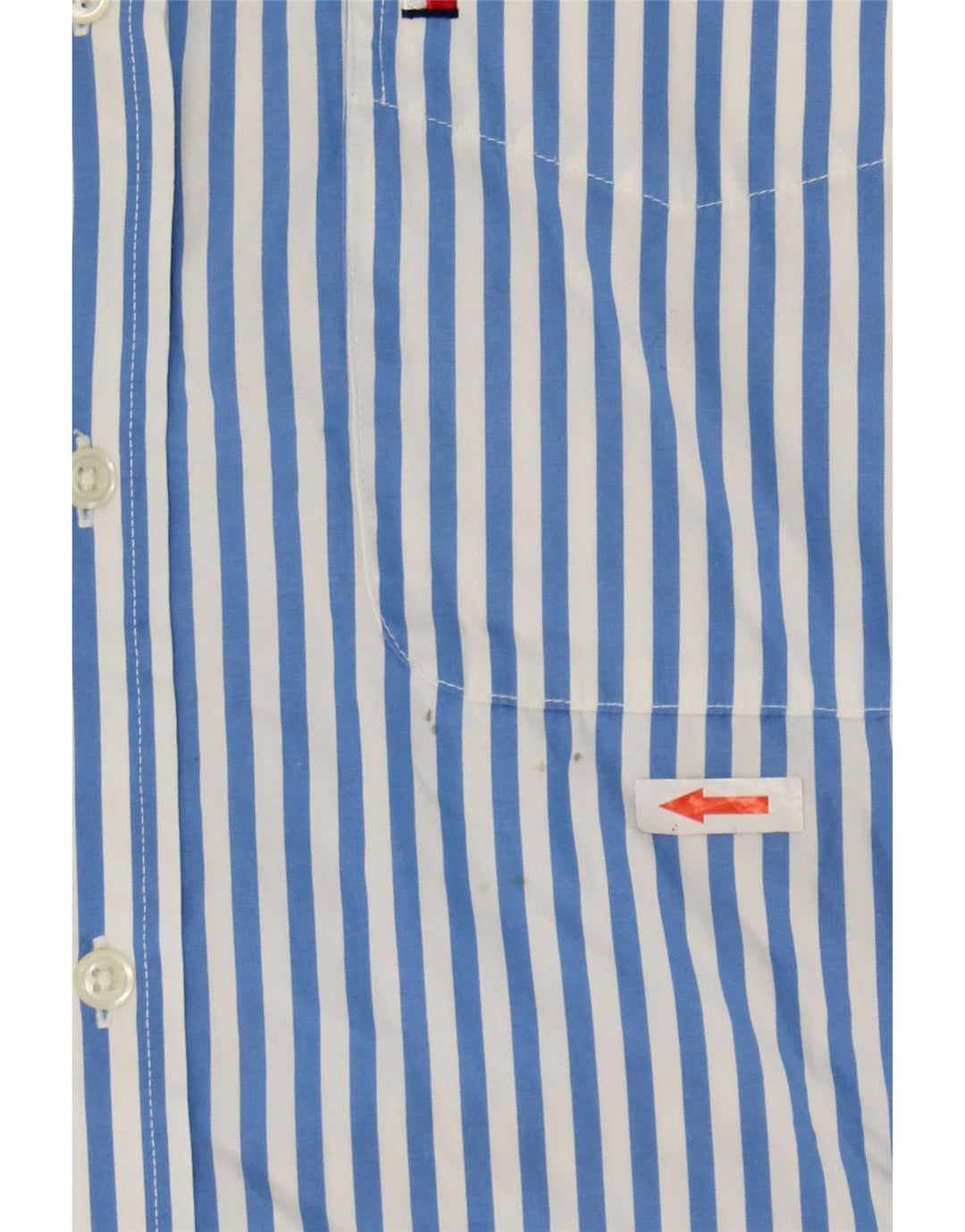 Camicia da uomo Tommy Hilfiger in cotone gessato blu medio