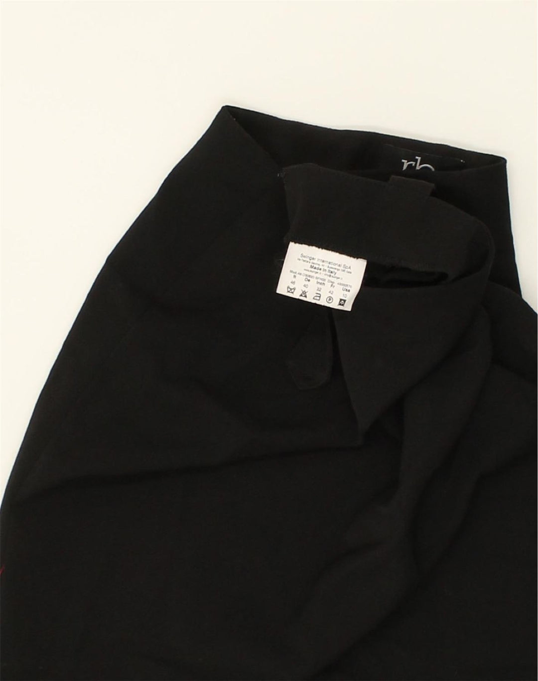 ROCCOBAROCCO Womens Straight Skirt US 10 Large W30  Black Polyester | Vintage Roccobarocco | Thrift | Second-Hand Roccobarocco | Used Clothing | Messina Hembry 