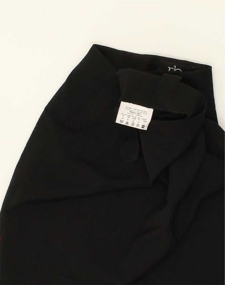 ROCCOBAROCCO Womens Straight Skirt US 10 Large W30  Black Polyester | Vintage Roccobarocco | Thrift | Second-Hand Roccobarocco | Used Clothing | Messina Hembry 