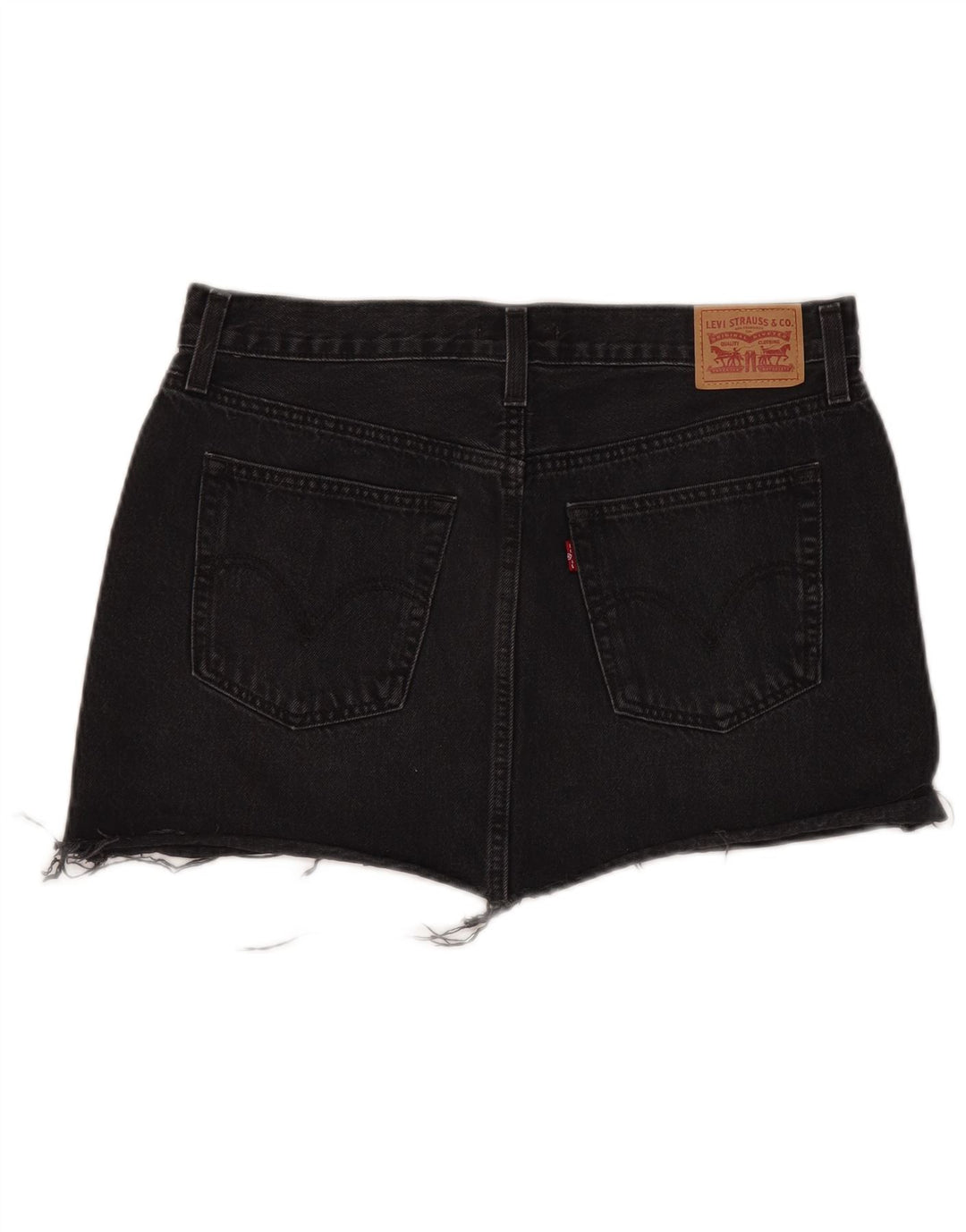 Gonna di jeans da donna Levi's W31 cotone nero medio