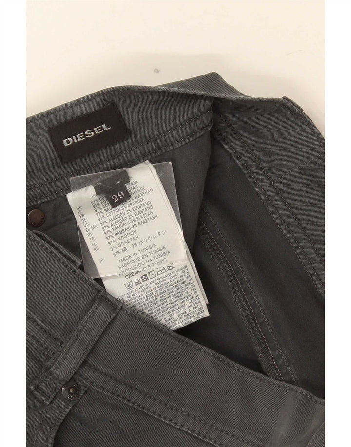 Pantaloni casual slim da uomo Diesel W29 L31 in cotone grigio